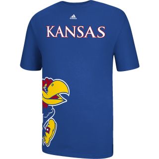 adidas Mens Kansas Jayhawks Getting Big Short Sleeve T Shirt   Size Small,