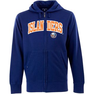 Antigua Mens New York Islanders Full Zip Hooded Applique Sweatshirt   Size