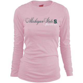 MJ Soffe Girls Michigan State Spartans Long Sleeve T Shirt   Soft Pink   Size
