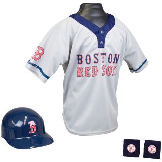 FRANKLIN Youth Boston Red Sox Jersey, Helmet And Wrist Cuffs U/Set, Red/blue