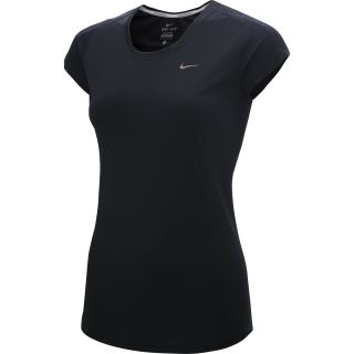 NIKE Womens Racer Short Sleeve Top   Size XS/Extra Small, Black/red Bronze