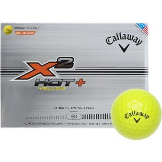 CALLAWAY X2 Hot + Golf Balls   Yellow   12 Pack, White/magenta/blue