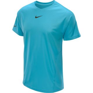 NIKE Mens Premier Rafa Short Sleeve Tennis T Shirt   Size Medium, Gamma Blue