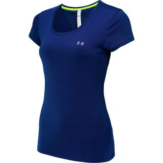 UNDER ARMOUR Womens HeatGear Flyweight Short Sleeve T Shirt   Size Small, Blu 