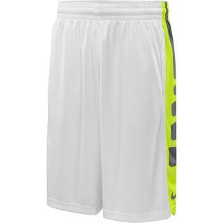 NIKE Mens Elite Stripe Basketball Shorts   Size Xl, White/cool Grey
