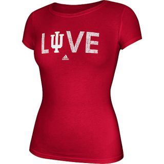 adidas Womens Indiana Hoosiers Graduate Short Sleeve T Shirt   Size Xl, Dk.red