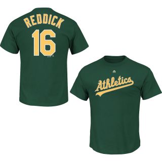 MAJESTIC ATHLETIC Mens Oakland Athletics Josh Reddick Player Name And Number T 