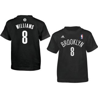 adidas Youth Brooklyn Nets Deron Williams #8 Game Time Name and Number T Shirt  