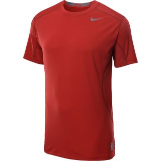 NIKE Mens Pro Combat Fitted Short Sleeve T Shirt   Size Xl, Varsity Red