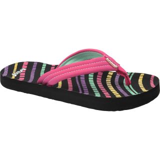 REEF Girls Little Ahi Sandals   Size 9/10, Pink/black