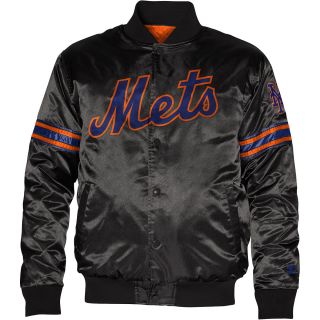 New York Mets Logo Black Jacket (STARTER)   Size Large, Black/teal