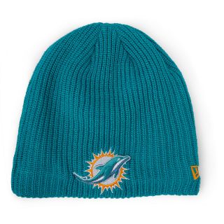 NEW ERA Womens Miami Dolphins Soft Snow Fleece Knit Hat, Orange