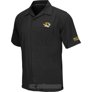 COLOSSEUM Mens Missouri Tigers Bermuda Button Up Camp Shirt   Size 2xl, Black