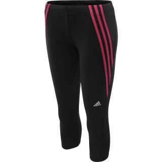 adidas Womens Questar 3/4 Running Tights   Size Small, Black/pink