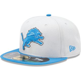NEW ERA Mens Detroit Lions Official On Field 59FIFTY Fitted Hat   Size 7.625,