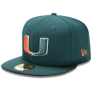 NEW ERA Mens Miami Hurricanes Authentic Collection 59FIFTY Fitted Cap   Size