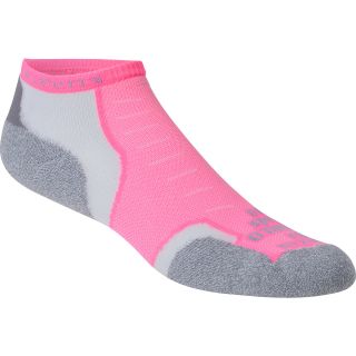 THORLO Experia CoolMax Thin Cushion Lo Cut Socks   Size Small, Electric Pink