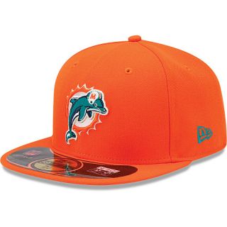 NEW ERA Youth Miami Dolphins Official On Field 59FIFTY Fitted Hat   Size 6 3/8,