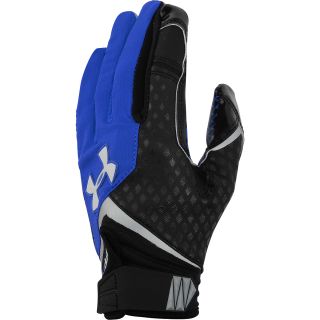 UNDER ARMOUR Adult Nitro Football Gloves   Size Small, Royal/black