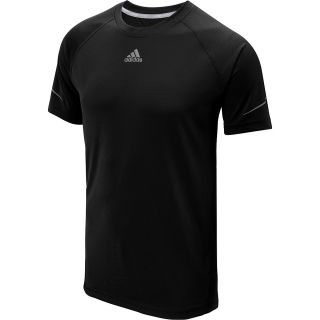 adidas Mens Climacool Run Short Sleeve T Shirt   Size Large, Black