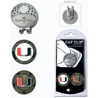 Team Golf University of Miami Hurricanes 2 Marker Cap Clip (637556471475)