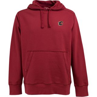 Antigua Mens Calgary Flames Signature Hooded Pullover Sweatshirt   Size