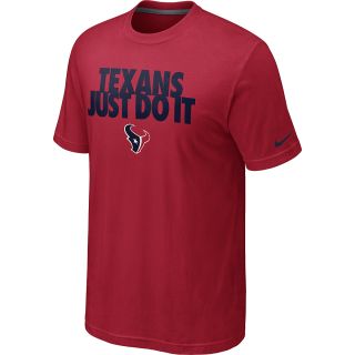 NIKE Mens Houston Texans Just Do It Short Sleeve T Shirt   Size Small, Gym