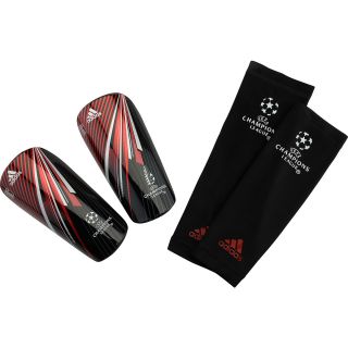 adidas UEFA Champions League Shin Guards   Size Small, Black/red