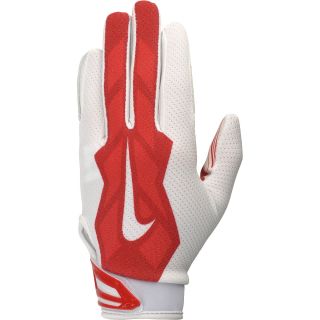 NIKE Youth Vapor Jet 3.0 Football Gloves   Size Large, White/university Red