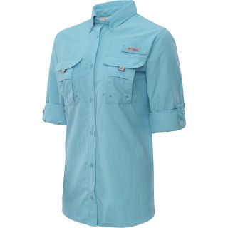 COLUMBIA Womens Bahama Long Sleeve Shirt   Size Large, Clear Blue