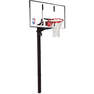Spalding 88461G NBA Tempered Glass 60 Inch U Turn In Ground Basketball System