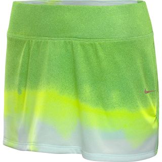 NIKE Womens Printed Knit Running Skirt   Size Large, Poison Green/red