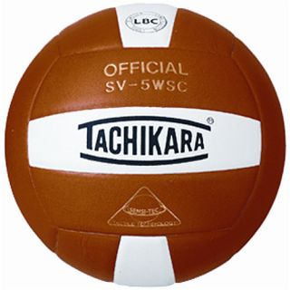Tachikara Indoor Composite Volleyball, Orange/white (SV5WSC.ORW)