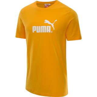 PUMA Mens #1 Logo Short Sleeve T Shirt   Size Medium, Gold