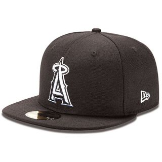 NEW ERA Mens Los Angeles Angels of Anaheim 59FIFTY Basic Black and White