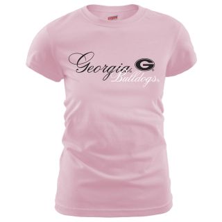 SOFFE Womens Georgia Bulldogs T Shirt   Soft Pink   Size Small, Georgia