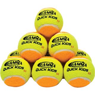 Gamma Quick Kids Felt Tennis Balls for 60 Court (12 Pack)   Size Pack Of 12
