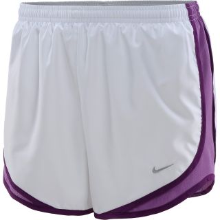 NIKE Womens Tempo Running Shorts   Size Large, White/violet