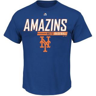MAJESTIC ATHLETIC Mens New York Mets Laser Like Focus Short Sleeve T Shirt  