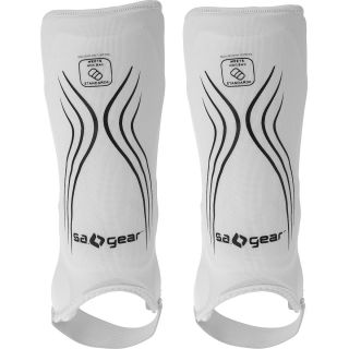 S.A. Gear Youth Soccer Shin Sock   Size Small, White
