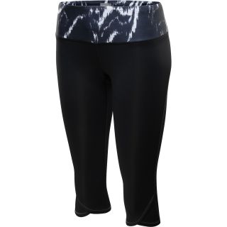 NEW BALANCE Womens Knee Capri Pants   Size Medium, Black/marble