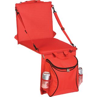 Picnic Plus Stadium Seat with Cooler, Red (PSM 306R)