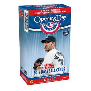 Topps 2012 MLB Opening Day Blaster Baseball Card Set with 10 Packs of 7 Cards