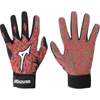 MIZUNO Blast Adult Baseball Batting Gloves   Size Large, Red