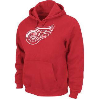 Majestic Mens Detroit Red Wings Hooded Fleece Long Sleeve Athletic Red