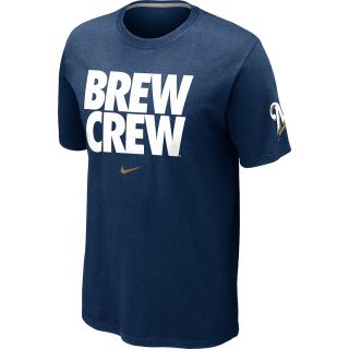 NIKE Mens Milwaukee Brewers Brew Crew Local Short Sleeve T Shirt 12   Size