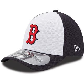NEW ERA Mens Boston Red Sox White Front Diamond 39THIRTY Stretch Fit Cap  