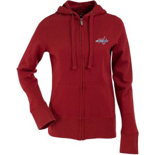 Antigua Womens Washington Capitals Signature Hooded Full Zip Sweatshirt   Size