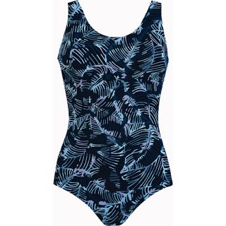 Dolfin Moderate Scoop Back Lap Suit Solid Print   Size 10, Slate Bali (66525 