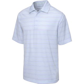 TOMMY ARMOUR Mens Striped Dri Logic Short Sleeve Polo   Size Xl, Bright White
